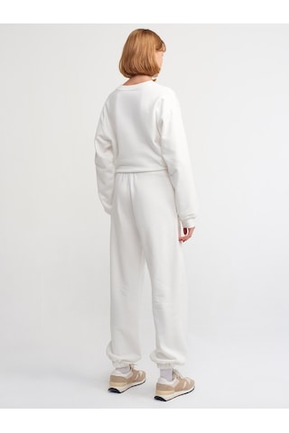 Dilvin Basic Jogger Pantalon Ekru