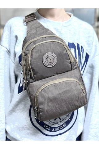 Su Geçirmez Kumaş Vizon Unisex Body Bag Çapraz Omuz Çantası Vizon