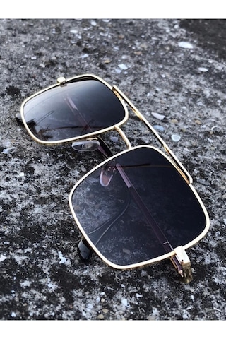 Unisex Gold Çerçeveli Güneş Gözlüğü