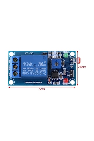 12v 1 Kanal Ldr Işık Sensörü Kontrollü Röle Kartı