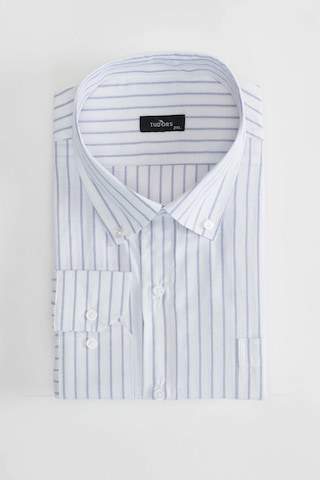 Tudors Battal Boy Büyük Beden Çizgili Erkek Gömlek-31533-çok Renkli Çok Renkli