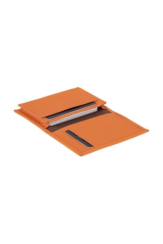 Bloominbag Bloomcard Verta Burnt Orange Hakiki Deri Dikey Kartlık Turuncu