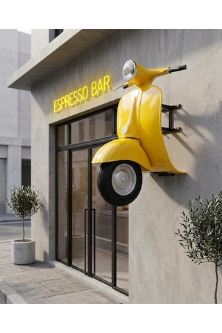 Scooter Motosiklet Duvar Dekoru