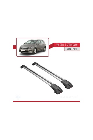 Volkswagen Golf 7 Sportsvan 2014-2020 Arası İle Uyumlu Ace-1 Ara Atkı Tavan Barı Gri