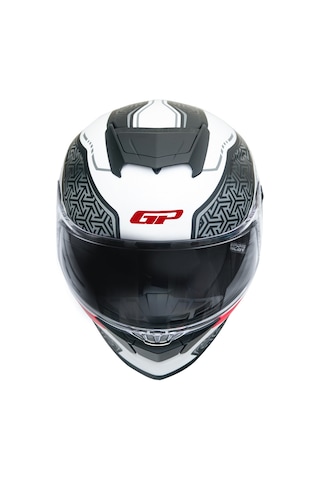 Gp Kompozit Mks008-rwrb Yarış Spoiler Güneş Vizörlü Şeffaf Full Face Motosiklet Kaskı Çok Renkli
