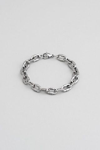 Modern Stil Çelik Erkek Bileklik Gri 53349292