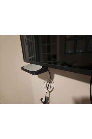Storeşahin 3d Baskı Tv Altı Medya Oynatıcı Rafı Ayak Deliğine Monte Küçük Cihaz Standı Modem Ve Streamer Rafı Siyah Shn0720