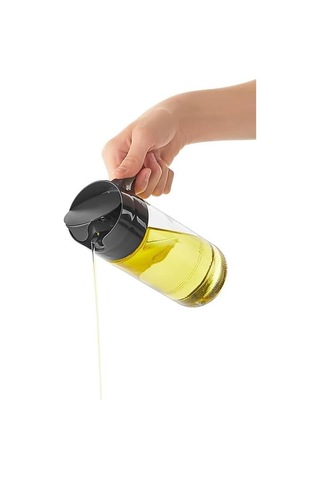 2 Adet Cam Sos Şişesi Bpa İçermez 500 Ml Damlatmaz Kapılı Kapak Sitemi Yağ Sirke Sos Siyah Diğer