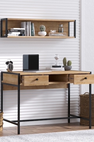 Decormet Pena Çalışma Masası Safir Meşe Çok Renkli