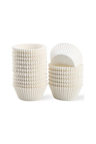 Takribi 200 Adet Standart Boy Beyaz Muffin Kek Kalıbı, Browine Kalıbı 40x30 Mm, Cupcake Kağıdı Doğum Sku: Smg8690010546012 Açık Gri