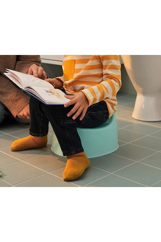 Çocuk Lazımlığı Yükseklik 18 Cm Pratik Kaymaz Lazımlık Turkuaz