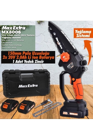 Max Extra MX8006 20V 2.0AH Akülü Dal Kesme Budama Mini Testere