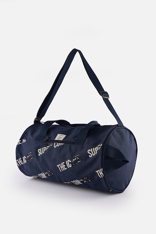 İcone Bag Unisex Spor Çanta Silindir Model, Baskılı, Ön Ve İç Cepli, Yan Saplı, Ayarlanabilir Omuz Askılı Lacivert