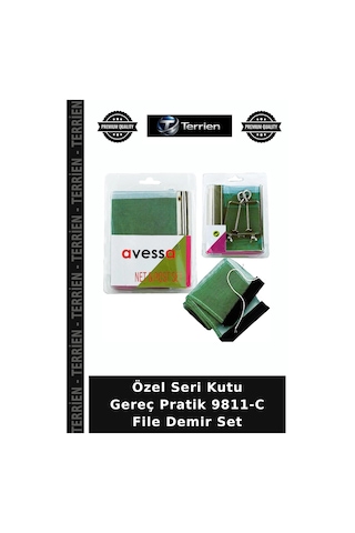 Özel Seri Kutu Gereç Pratik 9811-c File Demir Set Çok Renkli