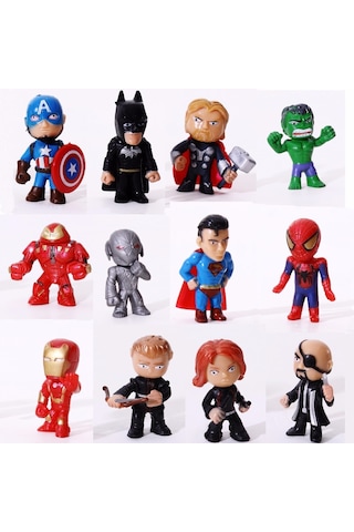 Marvel Avengers Batman Hulk Süperman 12 Farklı Hero Figür