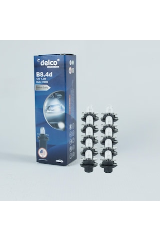 Delco U.s.a B8.4d 1.2w Duylu Gösterge Ampulü 12 Volt 10 Adet