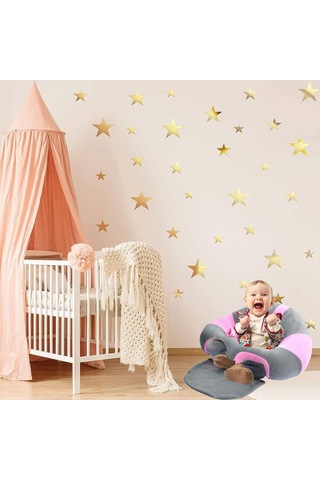 Bebek Destek Oturma Minderi Bebeyatmaz- Gri Pembe