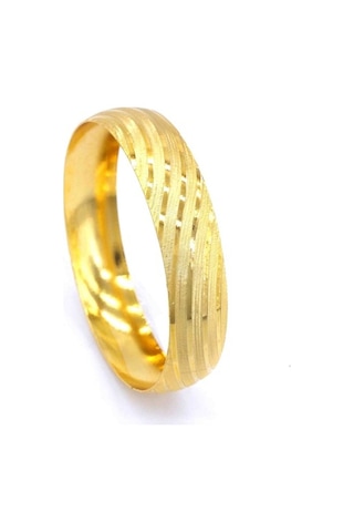 Ferizz 22 Ayar Altın Kaplama Imitasyon 1,5 Cm Kadın Bilezik Altın