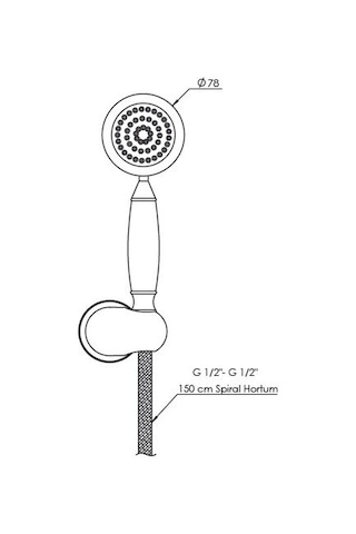 Gpd Askılı Duş Seti Altın Dst29-A Diğer