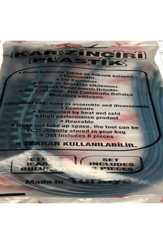 Oto Plastik Lastik Kar Zinciri Araç Paleti 8 Adet