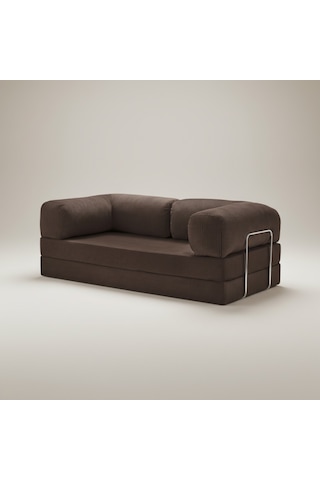 Nestime 200x100 Comfortnest Kanepe / Aktivite Koltuğu / Yatak 50 Dns Dayanıklı Orta Sert Sünger, Çıkarılabilir Kılıf, Pati Dostu Fitilli Kadife Kumaş Acı Kahve