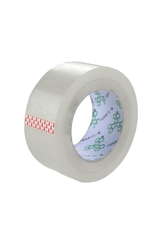 Sones 45mm Genişlik 25mm Kalınlık Paket Sızdırmazlık Paketleme Bandı Rulo Etiket Şeffaf Beyaz