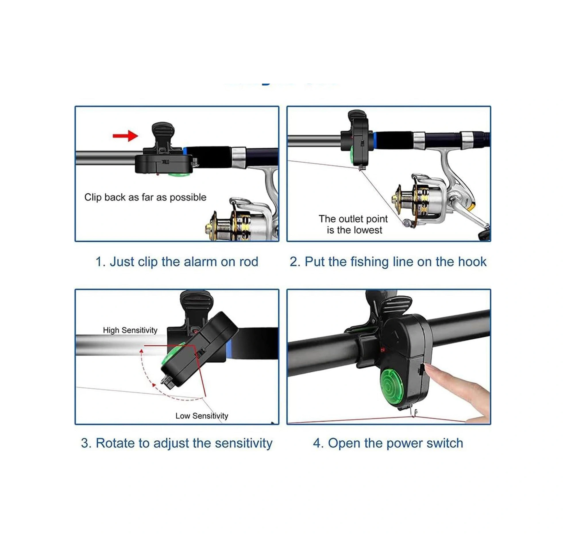 Effe Olta Kamış Alarmı 4lü Set Sesli Işıklı Hg2519-4a