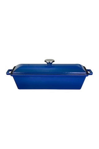 Lava Döküm Ekmek Kabı/terrine, 11x29 Cm, Mavi Diğer