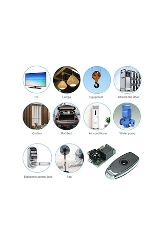 Yaozixa 12v Dc 433mhz Evrensel Radyo Frekansı Kumanda Anahtarı Seti: 1 Alıcı Kart + 5 Tek Tuşlu Kumanda 6 Adet