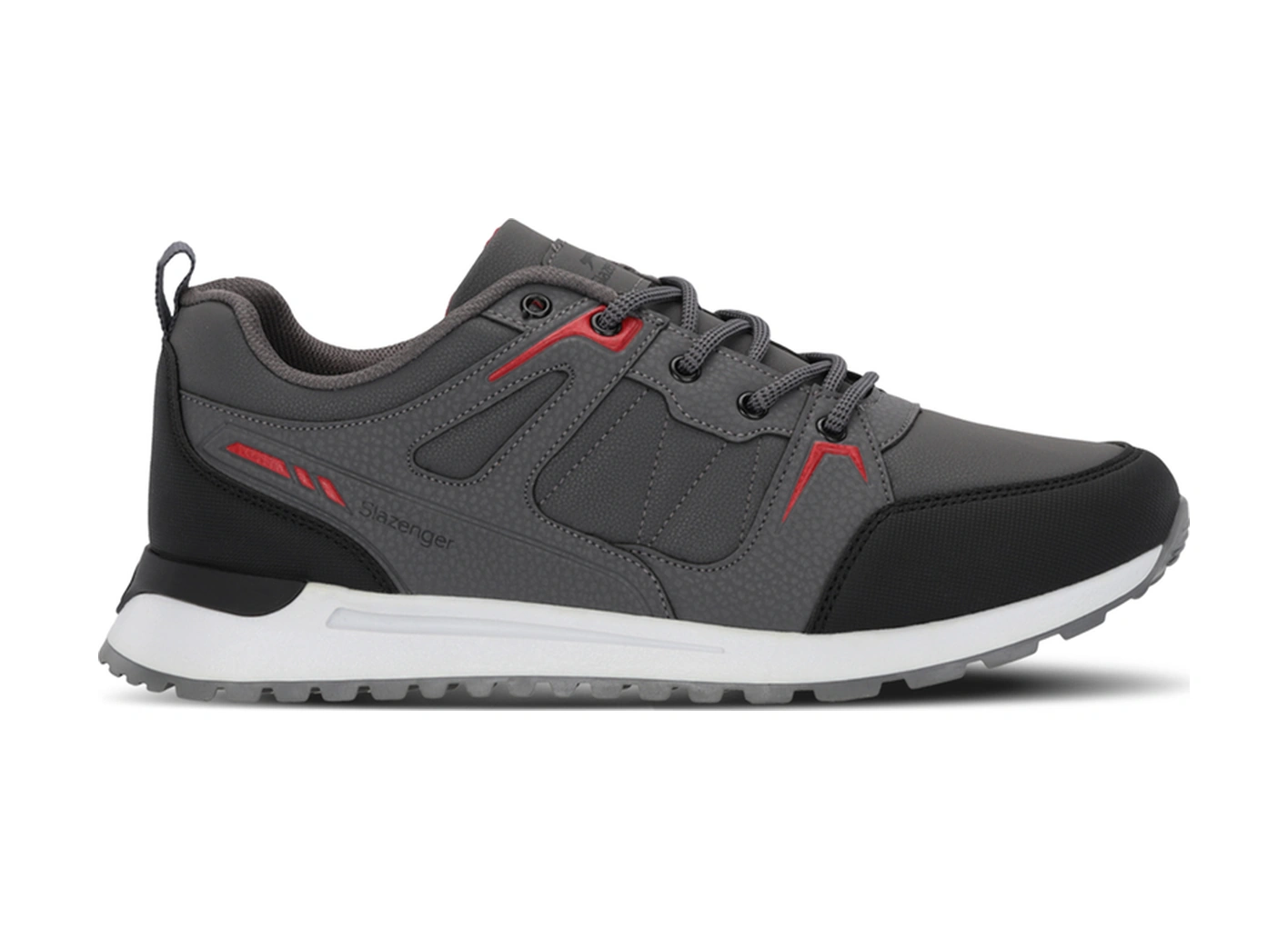 Slazenger Outback I Erkek Koyu Gri / Kırmızı Günlük Spor Ayakkabısı Koyu Gri / Kırmızı