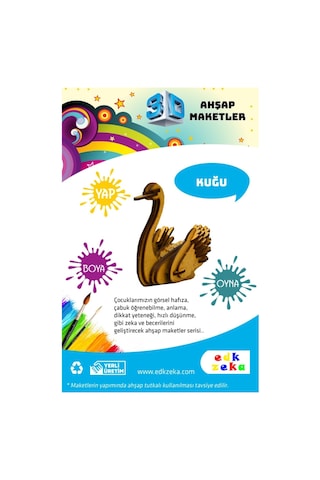 Ahşap Maket Kuğu Boya Ve Fırça