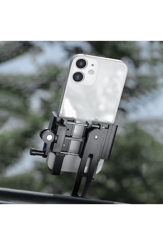 Tongxida Yp0715080 Alüminyum Telefon Tutucu, Siyah, Bisiklet Montajı, Bisiklet Gps Braketi, Uygun Siyah