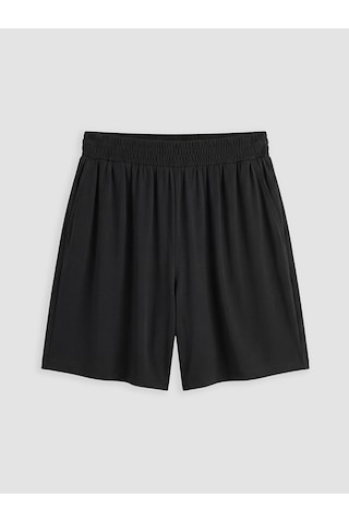 Lcwaıkıkı Classic Siyah Yüksek Bel Regular Fit Kadın Dalgıç Kumaş Şort