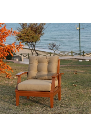 Çengelköy Bahçe Oturma Grubu 3-1-1 -Ahşap Koltuk Ve Sehpa Seti