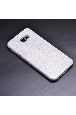 Samsung Uyumlu Galaxy J4 Plus Kılıf Zore Shining Silikon Gümüş