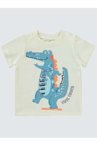 Civil Baby Cute Croco Baskılı 6-18 Ay Takım Krem
