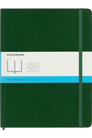 Moleskine Yumuşak Kapak Defter Mersin Yeşili Noktalı - 19x25 - 0080