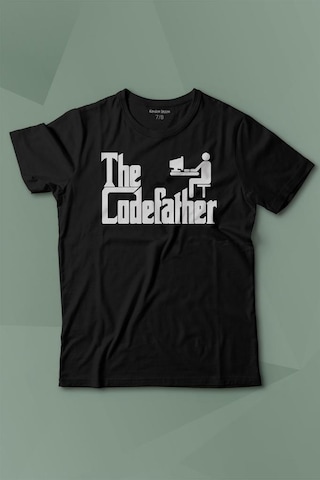 Kendim Seçtim The Codefather Godfather Bilgisayar Code Korsan Hacker Yazılımcı Baskılı Tişört Çocuk T-shirt 001