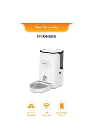 Dogness Rover F16 Uygulama Kontrollü Mama Kabı 4l Çelik - Kablosuz Akıllı Besleme