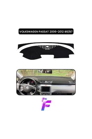 Volkswagen Passat B6,b7 2006-2012 Torpido Örtüsü Güneşten Korur Kolay Montaj Tam Uyum C36 Siyah