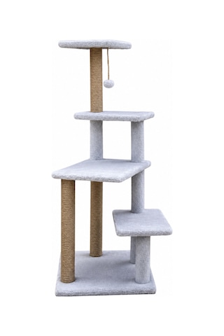 Missidea Mg02 Premium Çok Katlı Uzun Boy Kedi Tırmalama Tahtası Gri