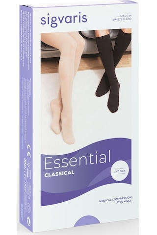 Sigvaris Essential Classical Topfine Select Varis Çorabı Ten Rengi Orta Ccl 2 S Açık Uzun