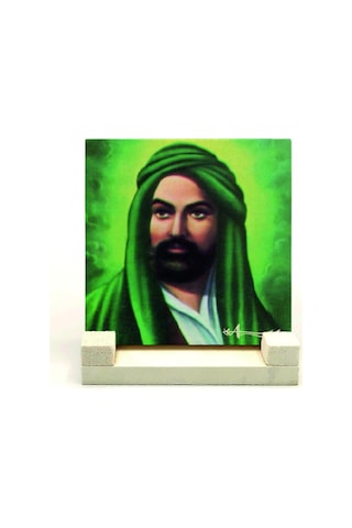 Hz. Ali TasviriBaskılı Doğaltaş Masaüstlük