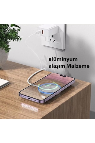 Hoco CW53 15 W Magsafe Kablosuz Wireless Stand Hızlı Şarj Cihaz