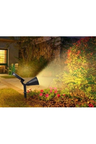 4 Adet 7 Watt Solar Güneş Enerjili Kazıklı Çim Armatür Amber Rgb