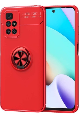 Xiaomi Redmi 10 Kılıf Zore Ravel Yüzüklü Silikon Kılıf