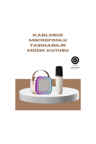 Bluetooth - 361 - Karaoke Mikrofon Ve Hoparlör - Flzdgnkr - Seti Tnabilir