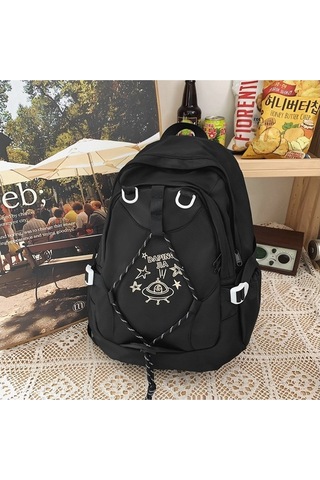 Gençler İçin Şık Ve Fonksiyonel Okul Çantası, Dayanıklı Sırt Çantası, Ergonomik Tasarım, Hafif Ve Spor Çanta Siyah