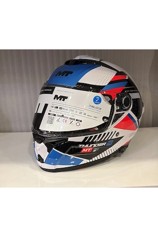 Kask Mt Thunder 4r Sv Luminence A7 Parlak Mavi/beyaz