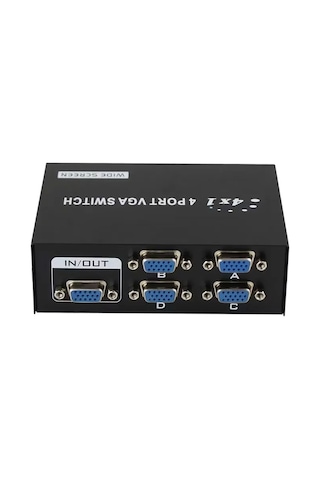 Vga Switch Çoklayıcı Anahtarlı Manuel Vga Çoğaltıcı 4 Port 4 Kasa 1 Ekran